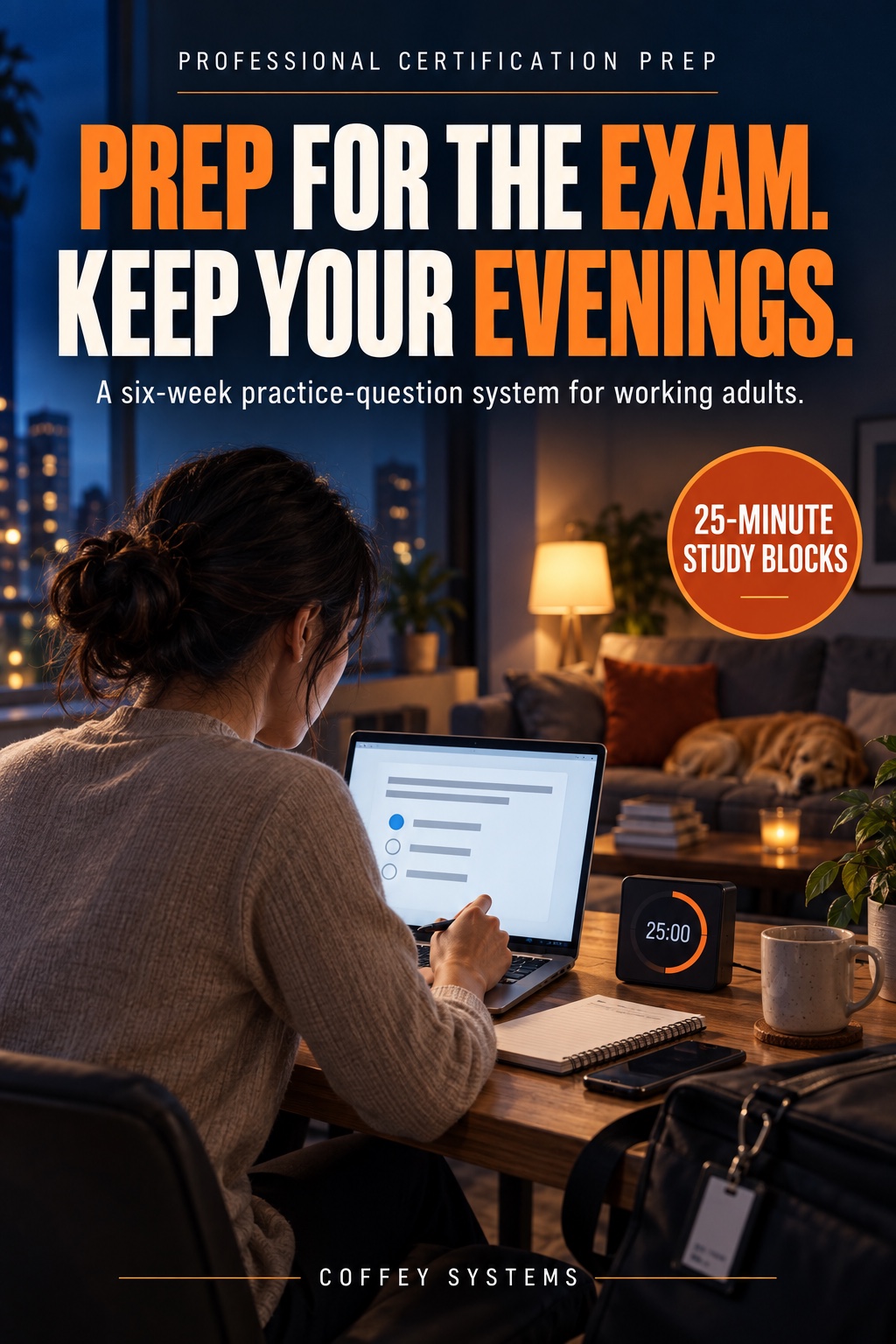 Cover of Prep for the Exam. Keep Your Evenings.