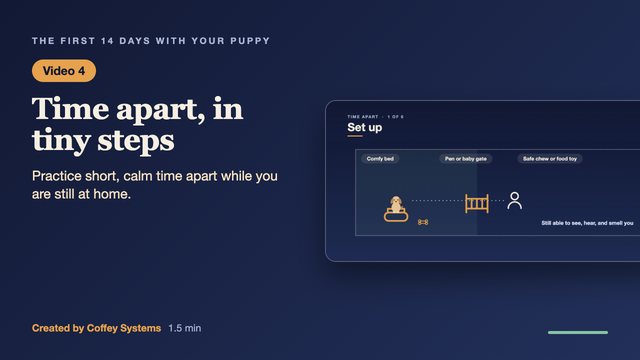 Video 4 thumbnail: Time apart, in tiny steps
